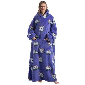 Wearable Blanket Unisex Sherpa Fleece Hoodie Blanket With Pocket ?C Cozy, Warm, Stylish & Machine Washable, Perfect For Adults Koala