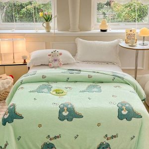 1pc Snowflake Flower Children's Blanket, Thin Breathable Children's Throw Blanket, Super Soft And Comfortable Children's Bedding, Suitable For Children's Rooms And Living Rooms Multicolor